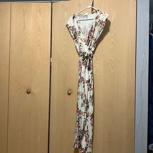 Cream floral jumpsuit